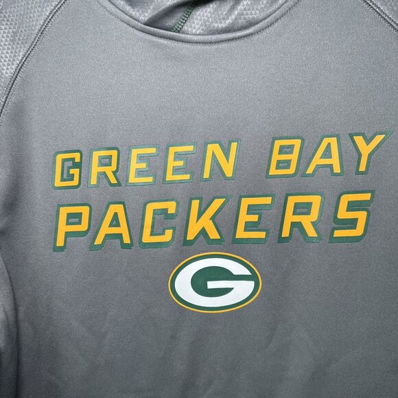 Green Bay Packers Hoodie Sweatshirt Mens Size M Medium Gray NFL Team Apparel TX3 - Picture 4 of 8